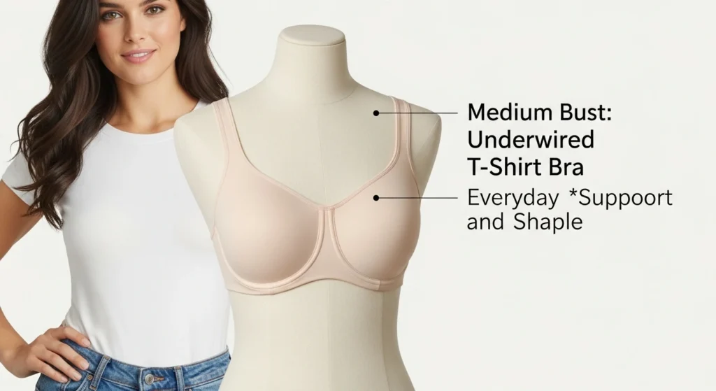 Bra selection guide wireless and wired by body type