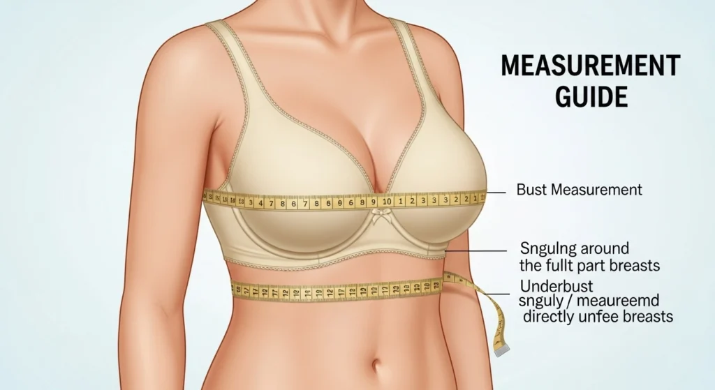 Bra size guide for heavy bust women measurement steps